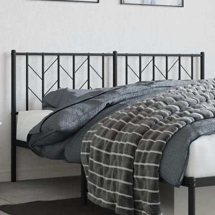 vidaXL - Vervangend - hoofdbord - 160 - cm - metaal - zwart