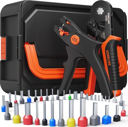 Zeskant Krimptangen Set 36 Maten met Automatische Afstriptang en Assortimentsdoos