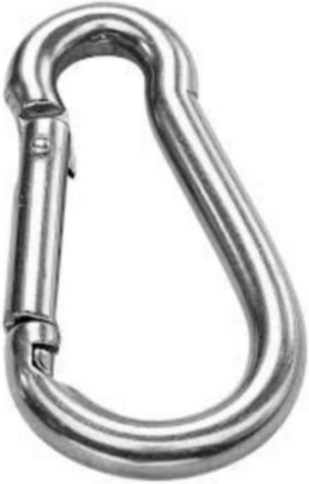 Karabijnhaak RVS - 8 mm