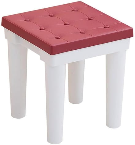 Douchekruk - Zitkruk Badkamer - Veilig Douchen - Antislip Plastic - 27x27x30cm - Rood