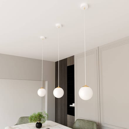 EMIBIG LIGHTING Hanglamp Royal, opaalwit/wit, glas, E14