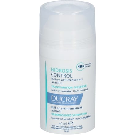 Ducray Hidrosis Control Roll-On anti-transpirant | Overmatige zweten Oksels 40 Roller