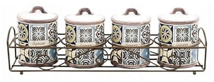 Set van 4 Potjes Feel Maestro MR-20005-04CS Keramisch (4 Onderdelen)