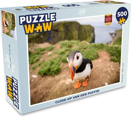 Puzzel Close-up van een puffin - Legpuzzel - Puzzel 500 stukjes