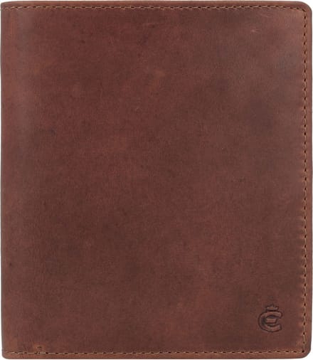 Esquire Leren Portemonnee Dallas Wallet 18 CC Brown Bruine