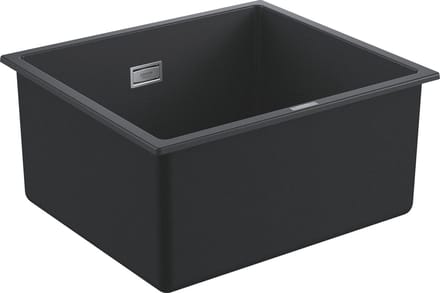 GROHE K700U composiet spoelbak - 45,7cm - Onderbouw - Met overloop - Granite Black