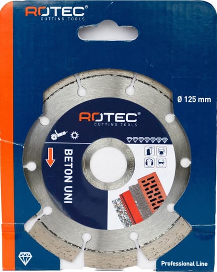 Rotec Diamant zaagblad Beton UNI  ø125xø22,2
