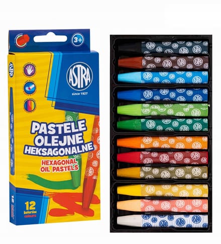 Astra Oliepastels 12 Kleuren - Huisdier Vriendelijk