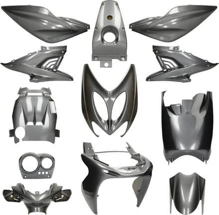 Kappenset MBK Nitro, Yamaha Aerox Black silver metallic
