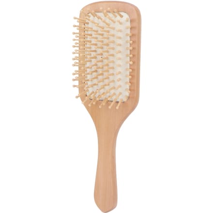 Houten Haarborstel Draagbaar Thuis Salon Ergonomisch Massage Ontwarrende Paddle Borstel Haarstyling Tool beige