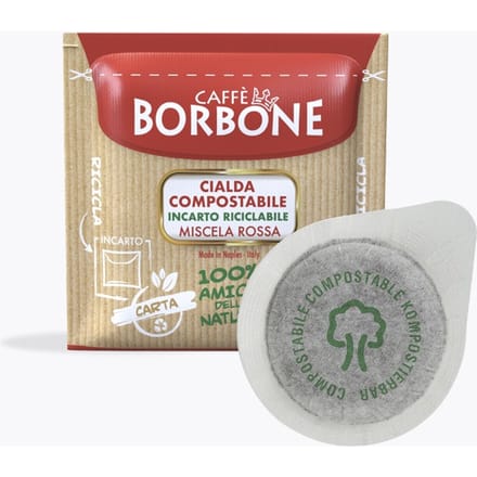 Caffè Borbone Miscela Rossa 150 E.S.E. Pads | Intense Robusta Espresso | Donkere Branding | Chocolade en Toast Smaaktonen | Napolitaanse Traditie