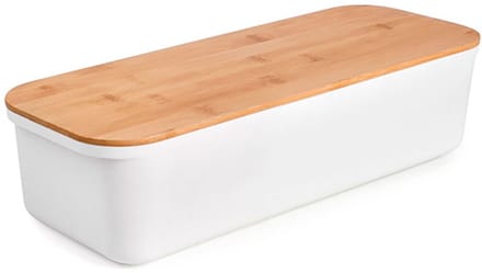 Ibili Panera baguette broodmand - Wit - PP + Bamboo