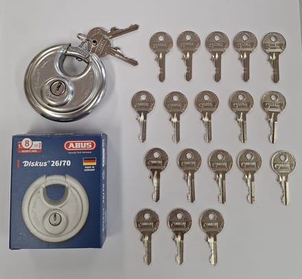 Abus 26/70 - Discushangslot - 70 mm inclusief 20 sleutels