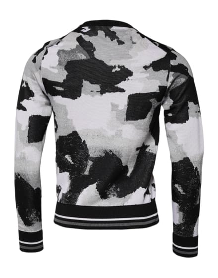 Abstracte Print Gebreide Pullover Trui