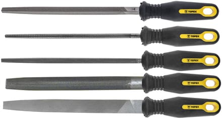 Topex - Vijlenset - 200mm - Vijfdelig - Ergonomische Handgreep