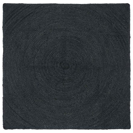 vidaXL - Vloerkleden - Donkergrijs - 120 - x - 120 - cm - Jute