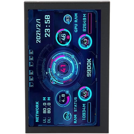 Moniteur de Température PC 5 Pouces IPS Affichage de Température Moniteur de Données Multifonctionnel PC CPU pour CPU GPU