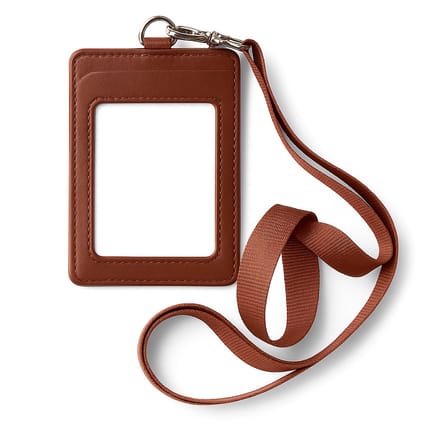 Travel Cords - Keycord met Pashouder Bruin - Vegan Leer - Stevig