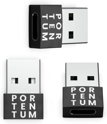 USB c naar USB Adapter - Type C Converter - Snelle Data Overdracht - Duurzame Zinklegering - 3 Stuks - Zwart