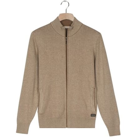 Baileys Vest Two-Tone Faux-Uni Cotton Full Zip Camel / male