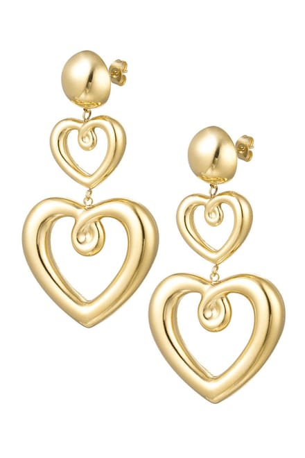 Yehwang Oorbellen cute hartjes - Stainless Steel