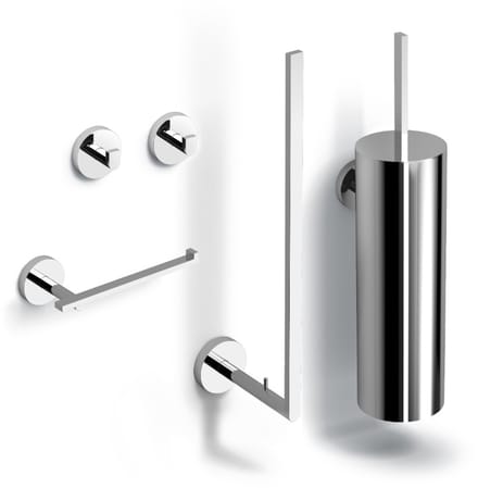 Clou Flat toilet accessoireset, chroom