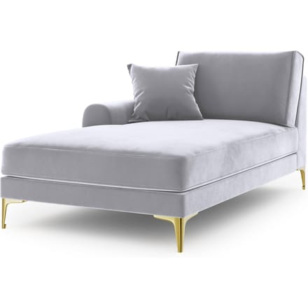 Chaise longue Madara links velvet | Mazzini Sofas