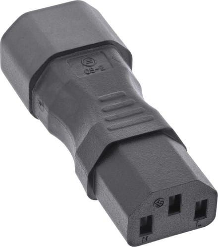 C13 - C14 stroomadapter / zwart
