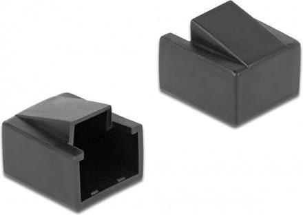 Delock Delock Dust Cover for RJ45 - Schutzumschlag - Schwarz (Packung mit 10) Stofbescherming voor RJ45-stekker 10 stuks 86470 RJ45, stekker Zwart...