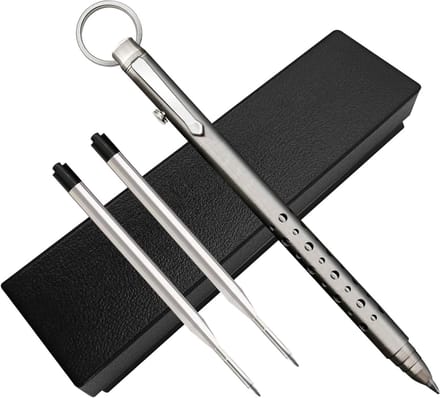 Solidchoice - Titanium Legering Balpen met Clip, EDC Pocket Pen