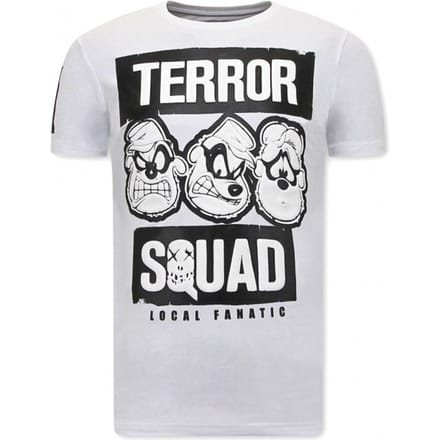 Heren T shirts met Print - Beagle Boys Squad - Wit