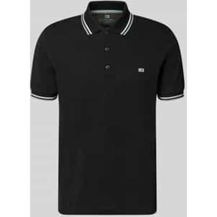 regular fit poloshirt met contrasterende strepen