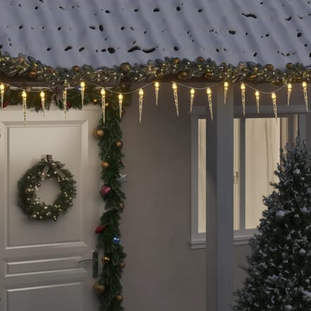 vidaXL - Kerst - IJspegellamp - 100 - LED's - Warm - Wit - 10 - m - Acryl - PVC
