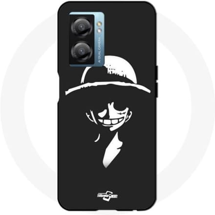 Coque Maniacase pour Realme V23 Monkey D. Luffy noir et blanc