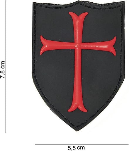Embleem 3D PVC Crusader Rood
