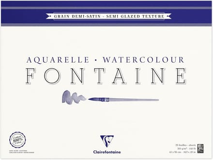 Aquarelpapier 300g Wit Gelijmd Blok 25 Vellen 42x56 cm Semi-Satijn