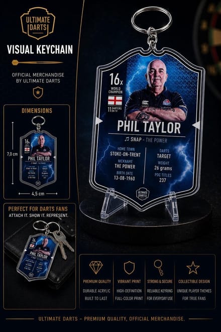 Ultimate Card Key Chain Phil Taylor