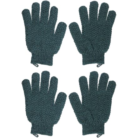 Beauty By Earth, Gants Exfoliants, Exfoliation Régulière, Vert, 2 Paires black