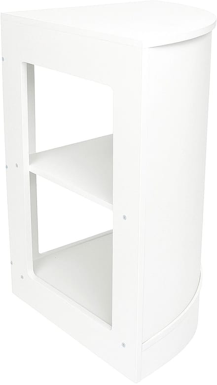 Cm60 hoektoonbank - wit - 60x60x90cm - 2 interne schappen