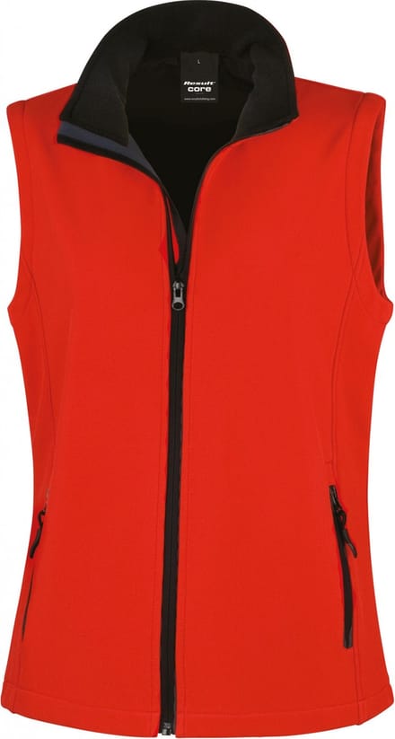 Result Women´s Printable Soft Shell Bodywarmer RT232F - Red/Black - S