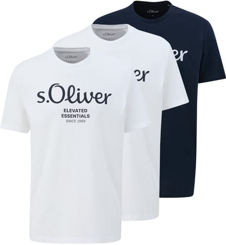 s.Oliver Heren t-shirt 3 pack Basic