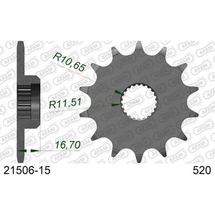 Tandwiel Afam 520 15 dents