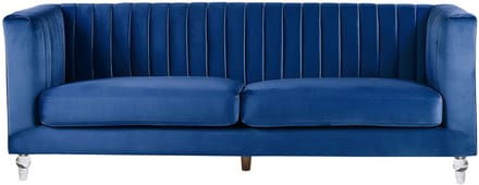 ARVIKA - Driezitsbank - Marineblauw - Fluweel