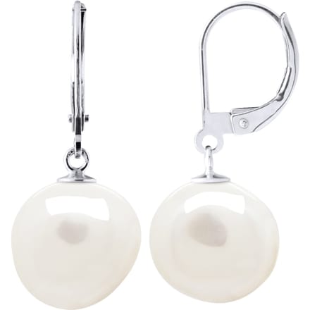 Oorbellen Wit Goud - Echte Cultuurversie Zoetwaterperlen Barok 12-13 mm