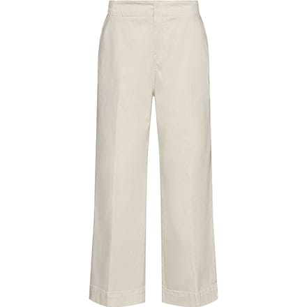 Boss Dames/Dames Tahiana Katoenen Rechte Broek (Wit)