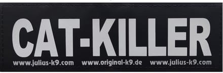 Julius-K9 Set Labels voor Powerharness - Large tekst: CAT KILLER