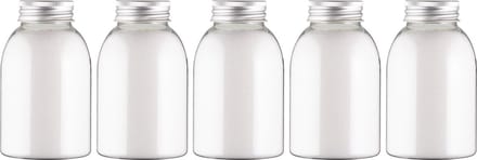 Scrubzout Perzik - 300 gram - fles met aluminium dop - Hydraterende Lichaamsscrub - set van 5 stuks