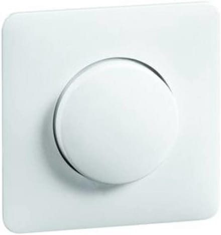 Standaard Centrale Plaat met Knop voor Draaidimmer en Potentiometer Zuiver Wit