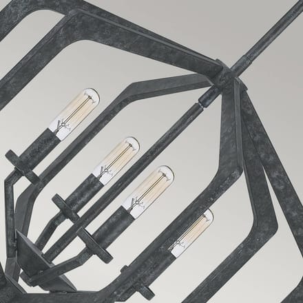 Quoizel LED Hanglamp Vanguard | 4X E14 Max 40W | Dimbaar | Old Black
