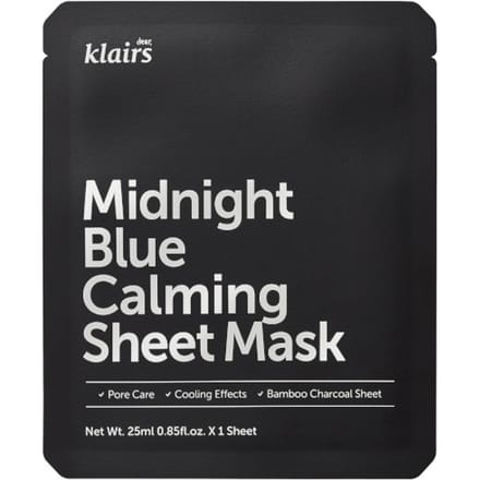 [Promotie] Dear, Klairs - Midnight Blue Calming Sheet Mask - 1stuk